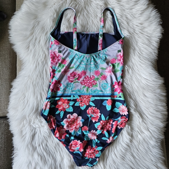 Johnny Was Japer Ruched One Piece Swimsuit - Picture 10 of 16